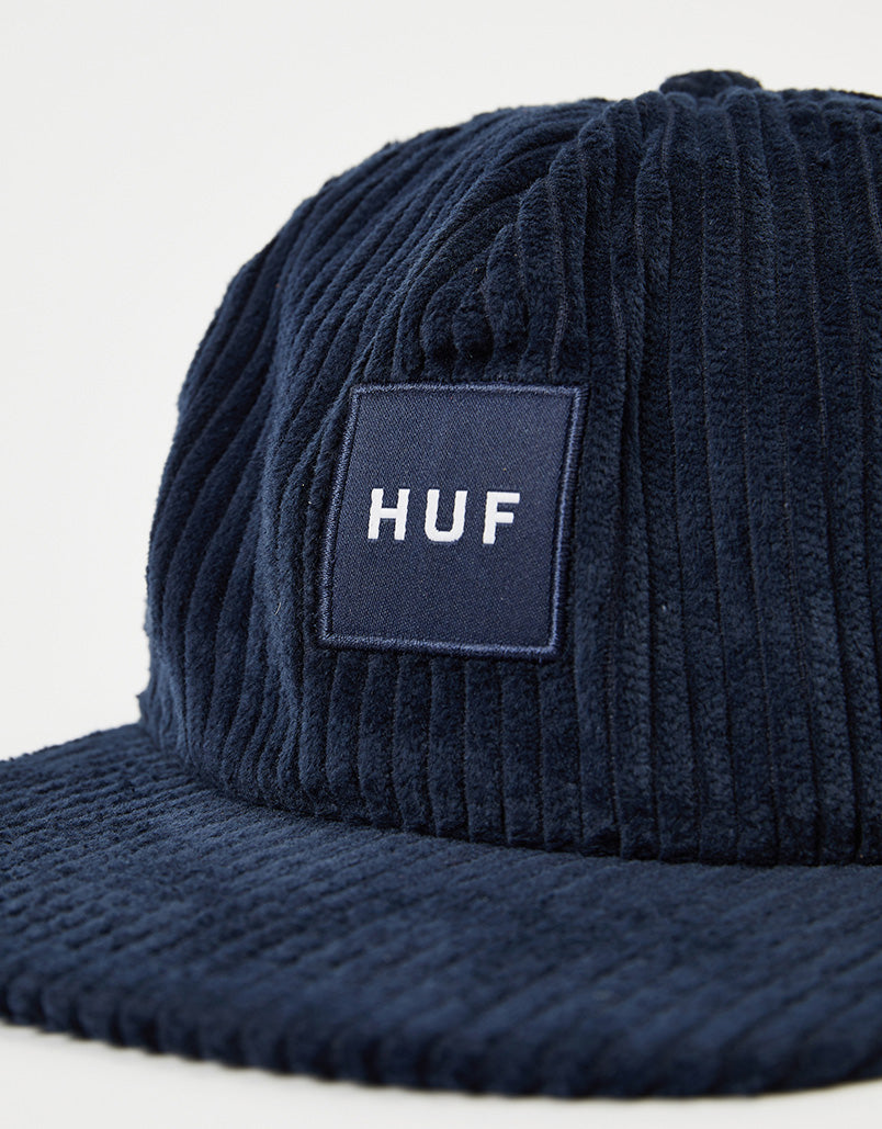 Gorra HUF Box Logo Cord - Azul marino