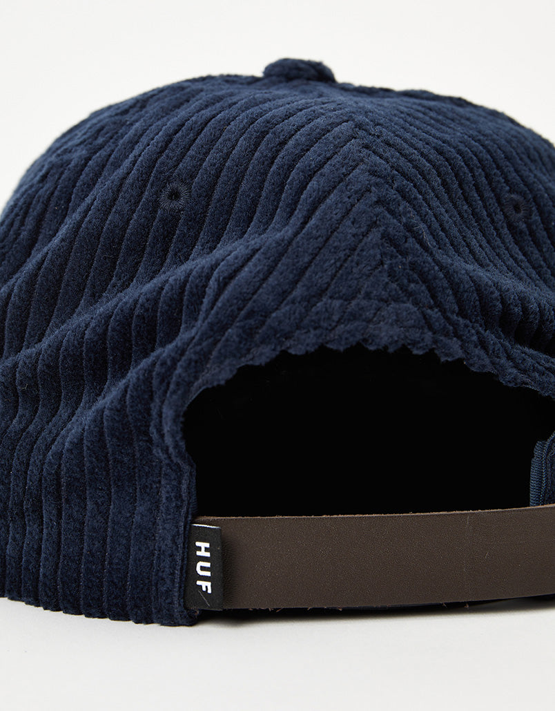 HUF Box Logo Cord Strapback Cap - Navy