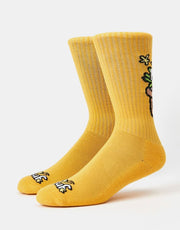 HUF Pot Head Crew Sock - Gold