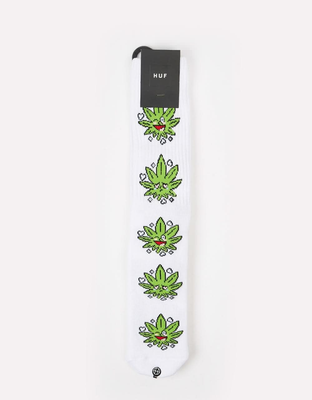 HUF Super Kawaii Green Buddy Socks - White