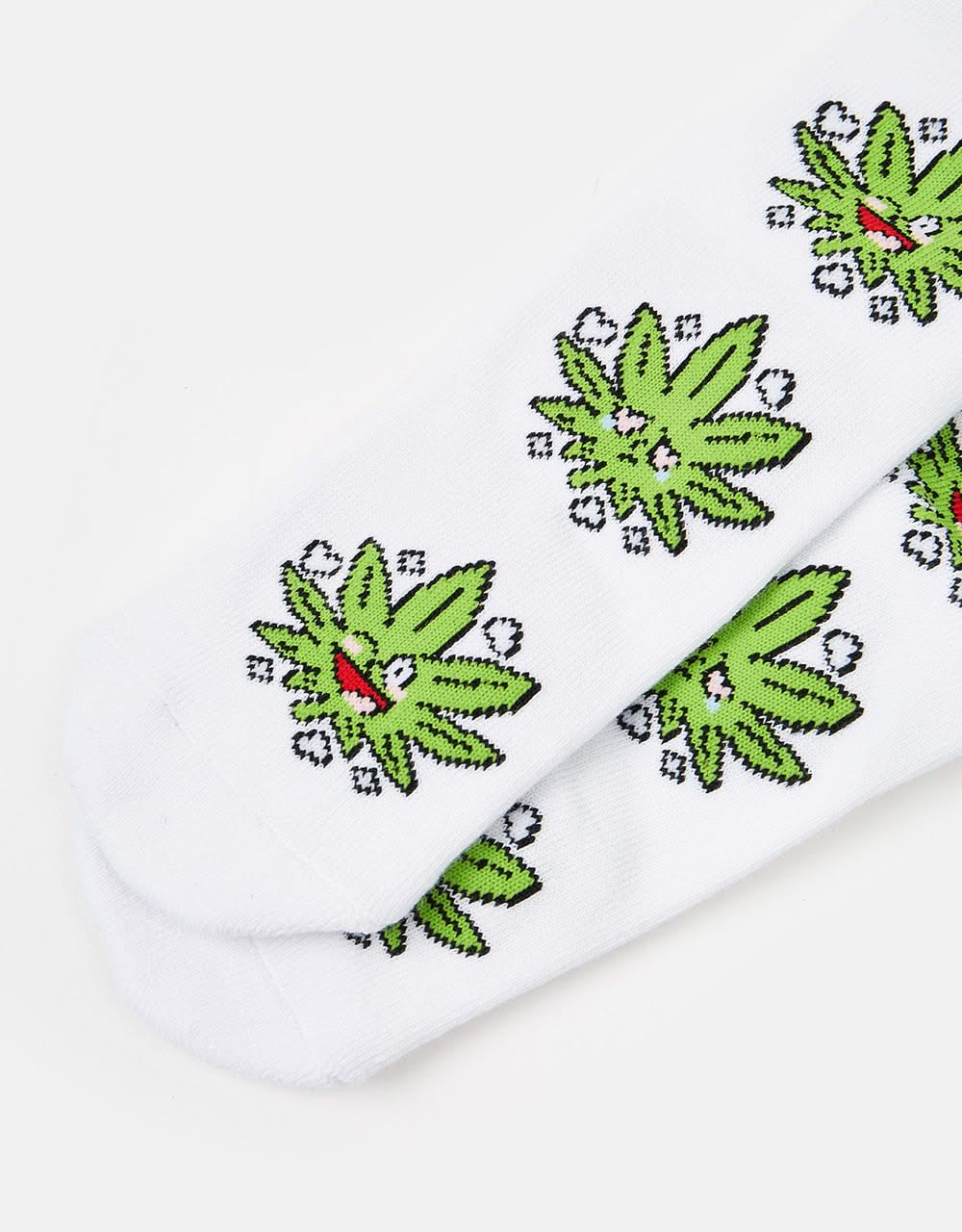 HUF Super Kawaii Green Buddy Socks - White