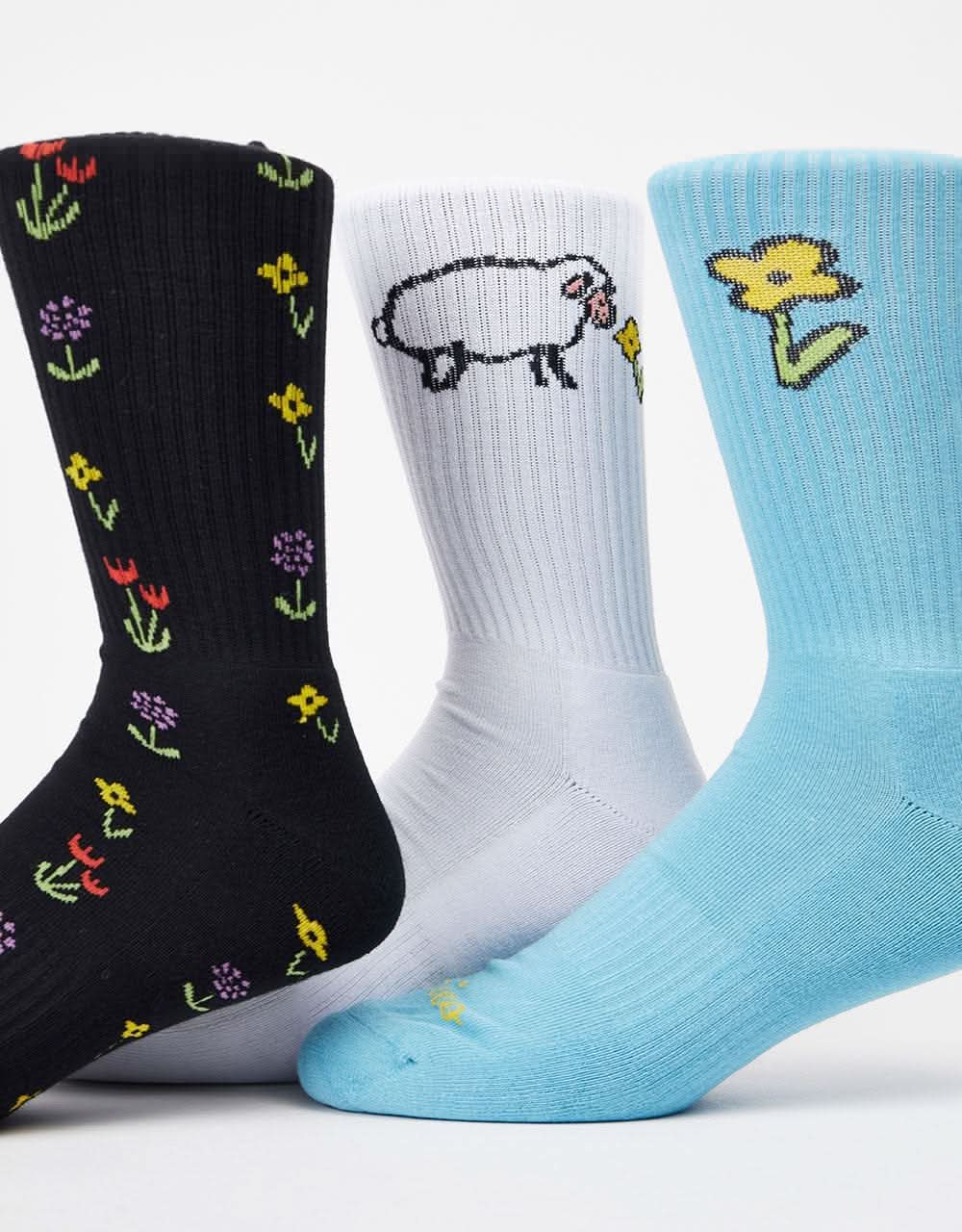 Etnies Sheep 3-Pack Crew Socks - Assorted