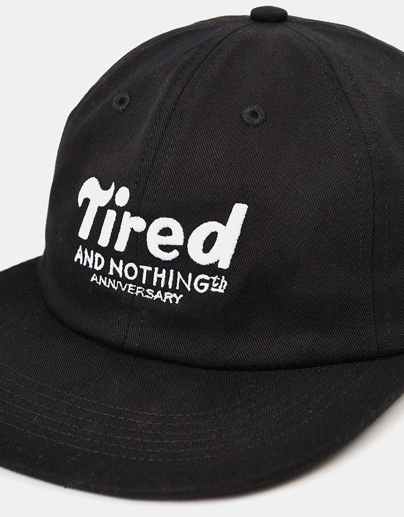 Tired Nothingth 6-Panel-Kappe – Schwarz