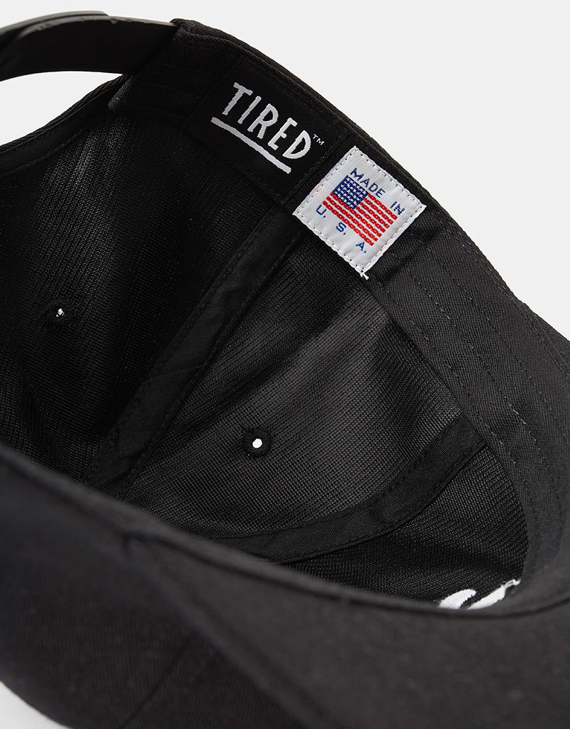 Gorra Tired Nothingth de 6 paneles - Negro