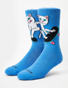 RIPNDIP Skater Nerm Socks - Slate Blue