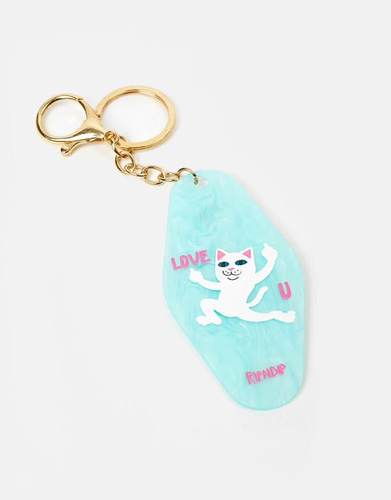 RIPNDIP Love U Keychain - Light Blue