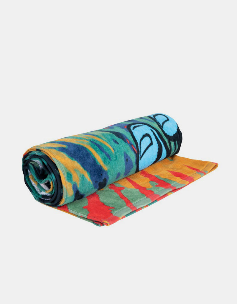 Santa Cruz Screaming Hand Beach Towel - Rust Tie Dye