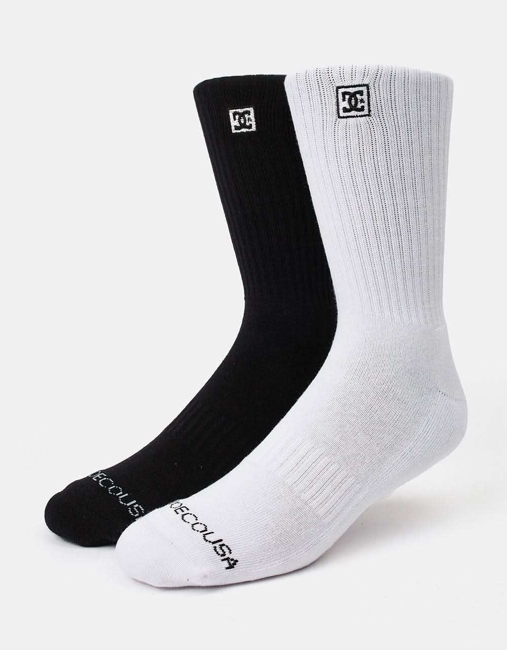 DC Shoe Co Crew 2 Pack Socks - White