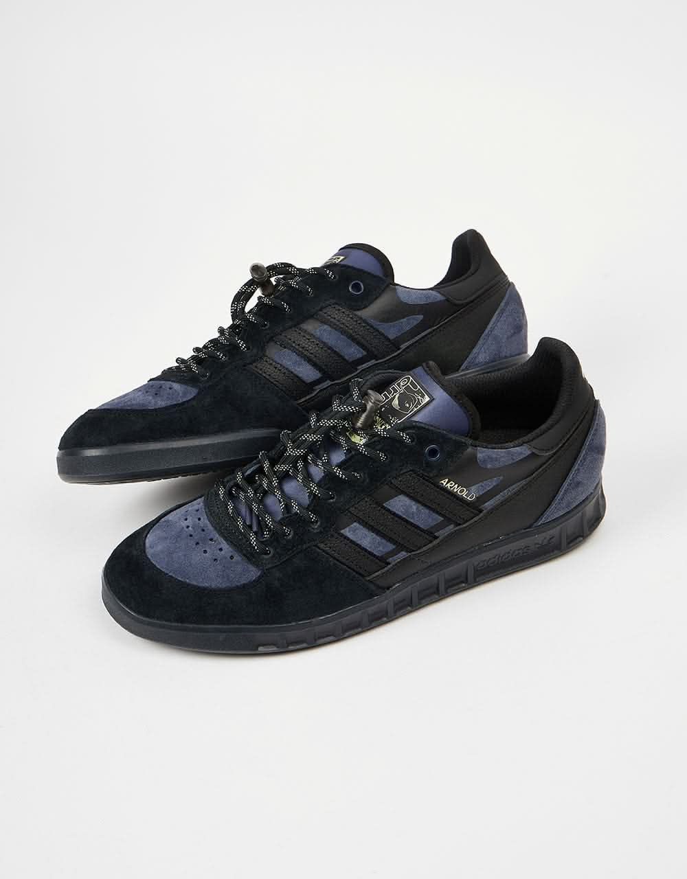 adidas x Mike Arnold Handball Top Skate Shoes - Black/Shadown Navy Blue/Pulse Yellow