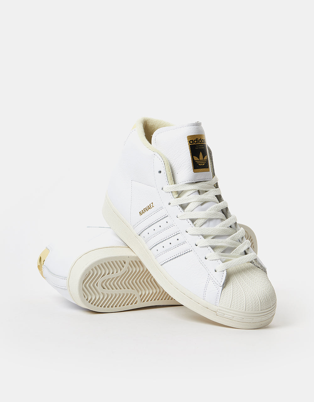 adidas x Sam Narvaez Pro Model ADV Skateschuhe – Weiß/Weiß/Easy Yellow