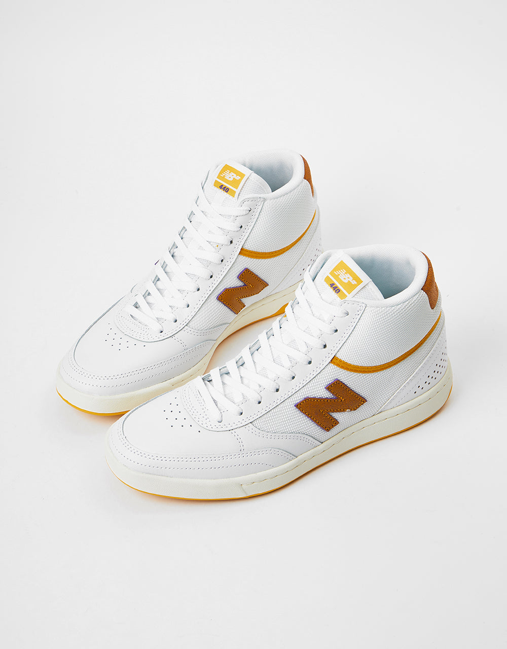 New Balance Numeric 440 Hi Skate Shoes - White/Yellow