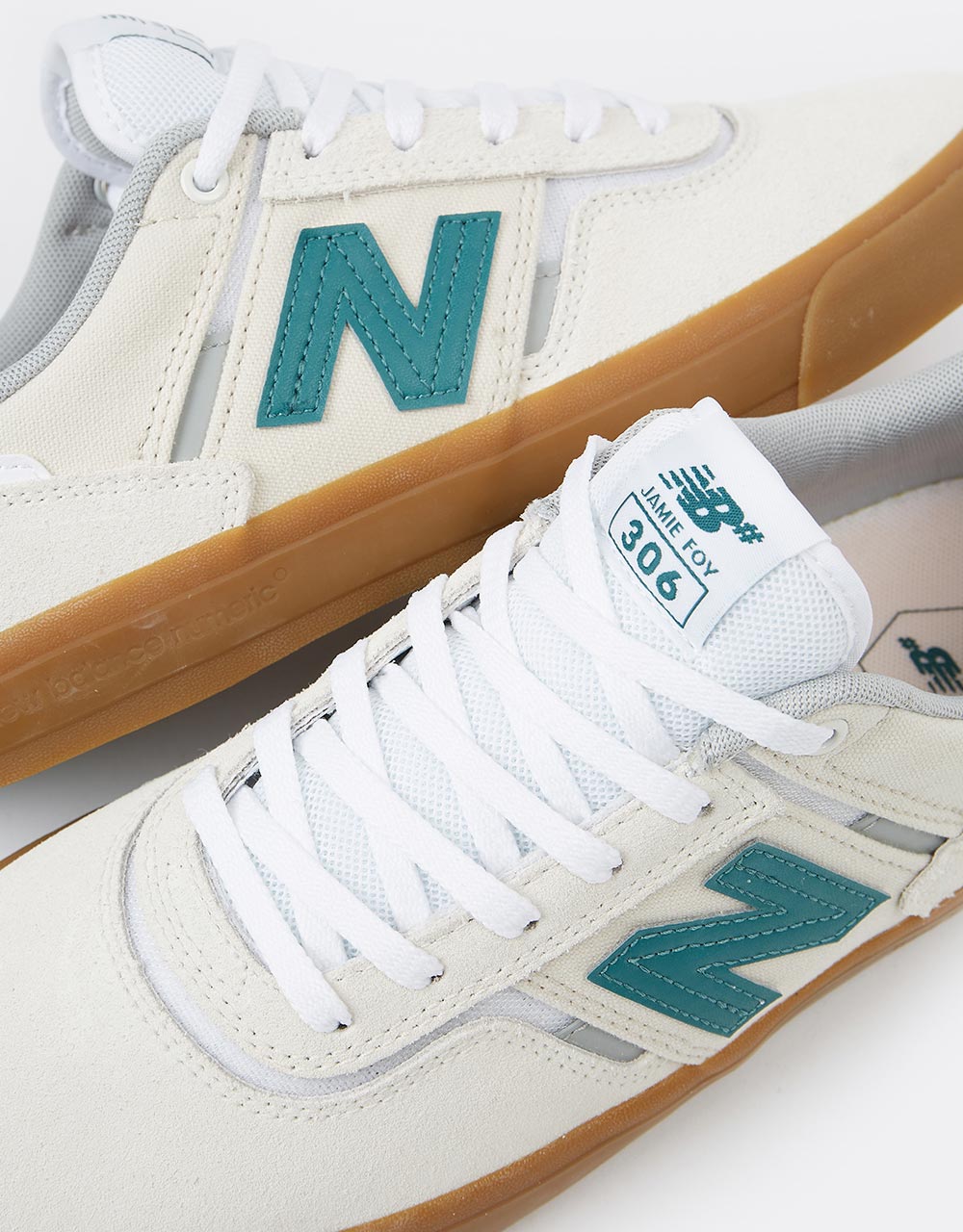 New Balance Numeric Jamie Foy 306 Skate Shoes - Sea Salt/Teal