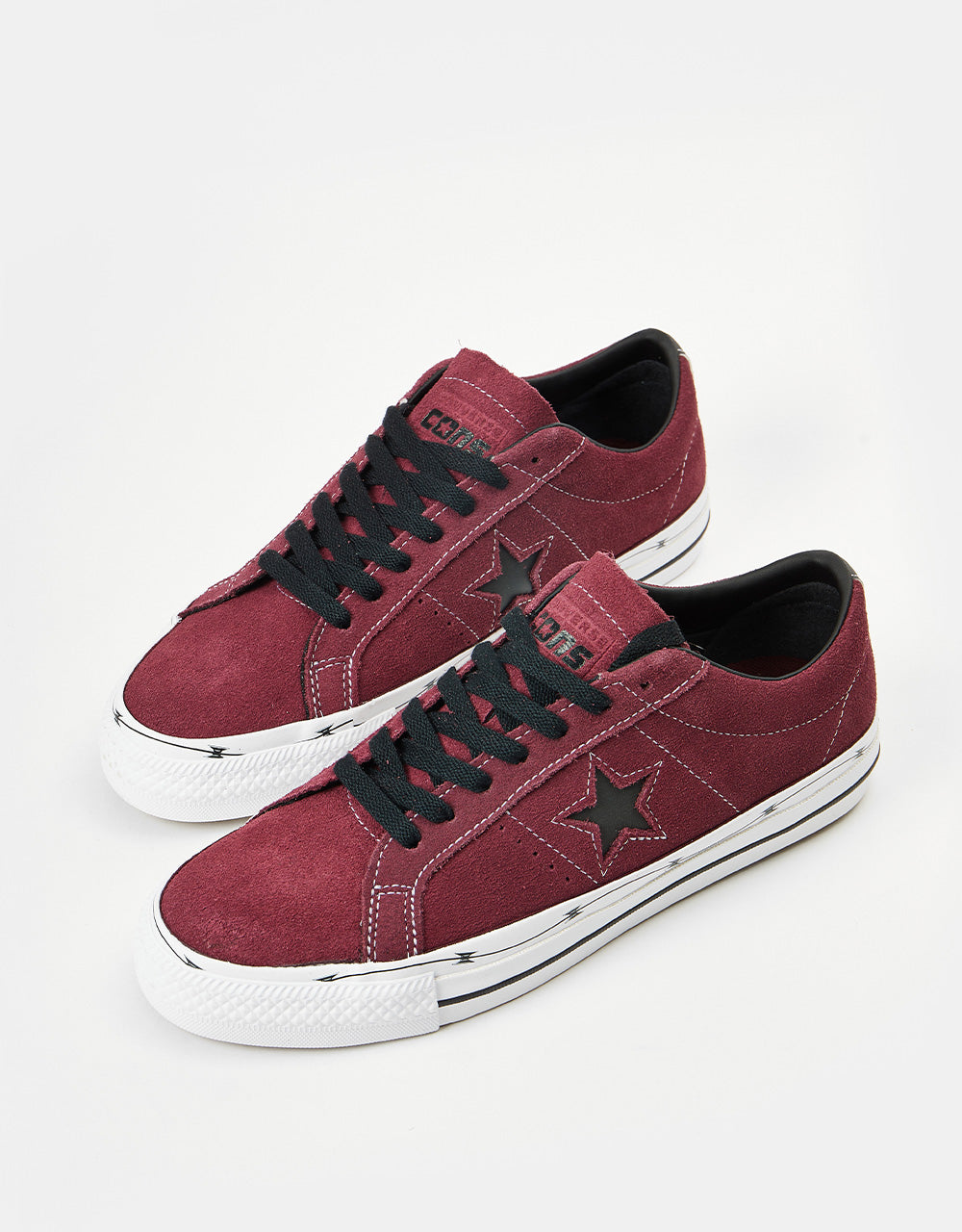 Converse One Star Pro Razor Wire Skate Shoes - Deep Bordeaux/Black/White