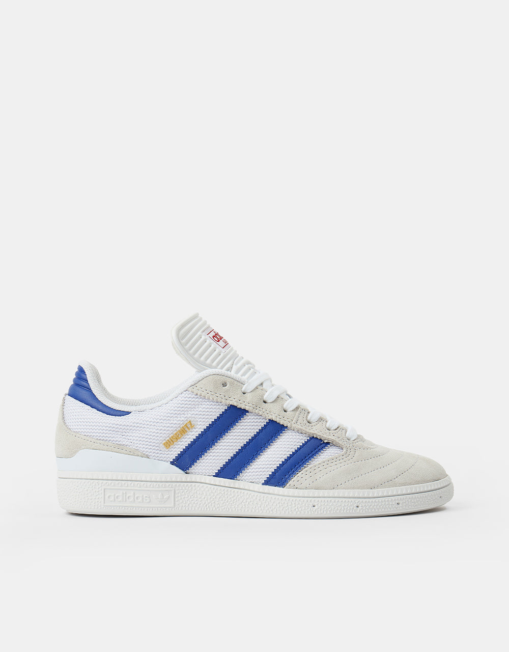 adidas Busenitz Skate Shoes - Crystal White/Semi Lucid Blue/Gold Metal