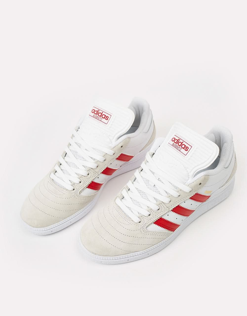 adidas Busenitz Skate Shoes - White/Better Scarlet/Gold Metallic