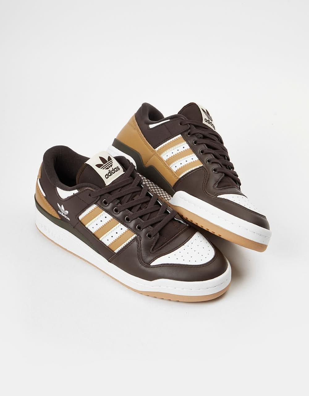 adidas Forum 84 Low ADV Skate Shoes - Dark Brown/Ecru Tint/White