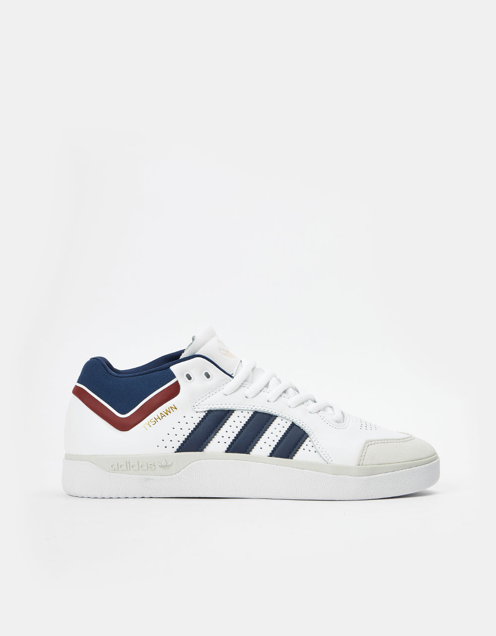 Zapatos de skate adidas Tyshawn - Blanco/Azul marino universitario/Gris