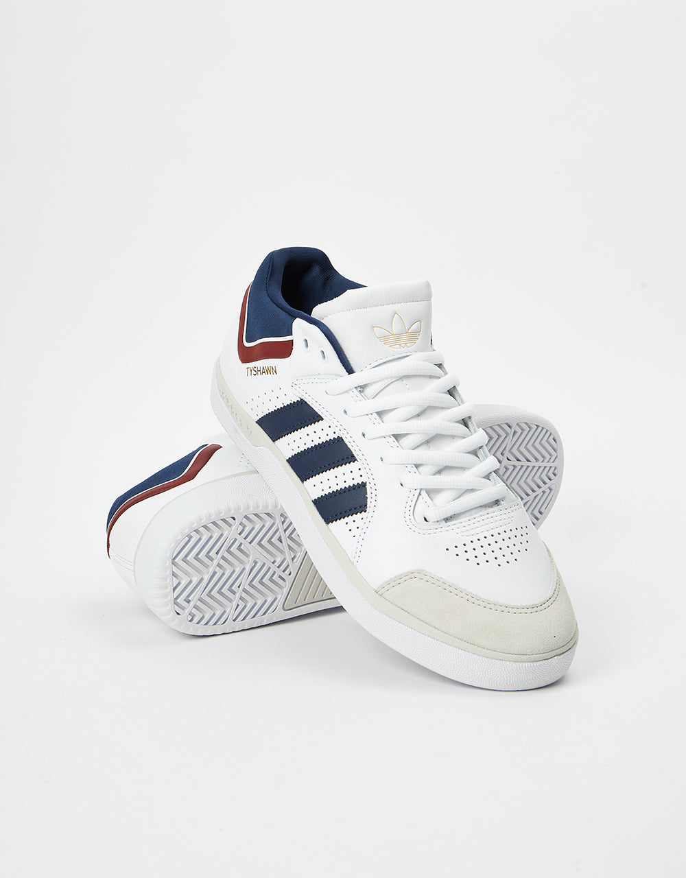 Scarpe da skate adidas Tyshawn - Bianco/Marina collegiale/Grigio