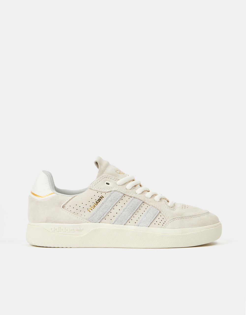 adidas Tyshawn Low Skate Shoes - Chalk White/Grey/Cream White