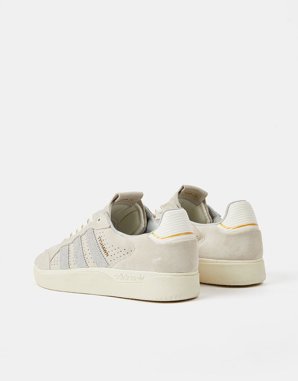 adidas Tyshawn Low Skate Shoes - Chalk White/Grey/Cream White