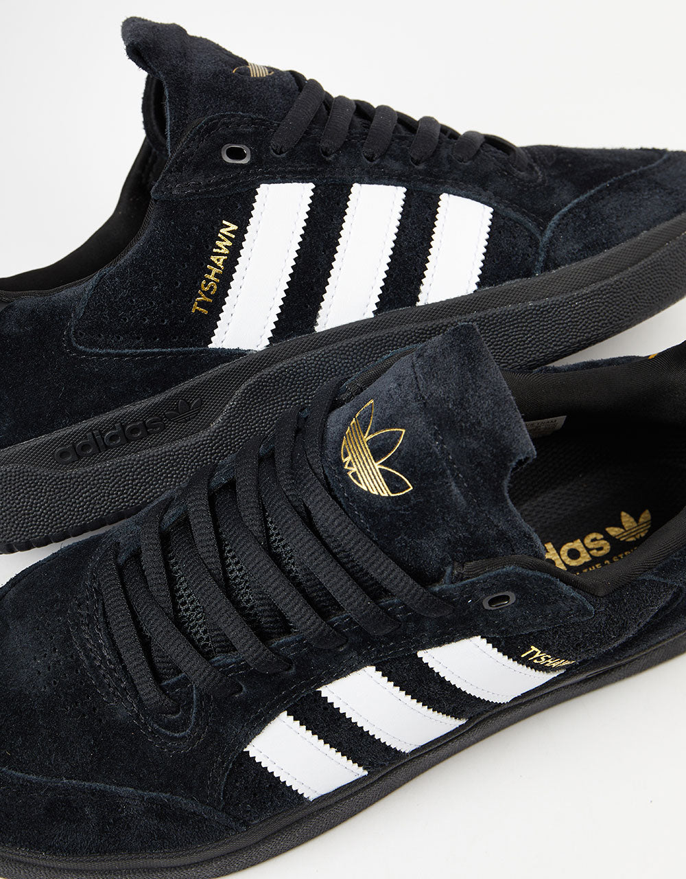 adidas Tyshawn Low Skate Shoes - Core Black/Core Black/White