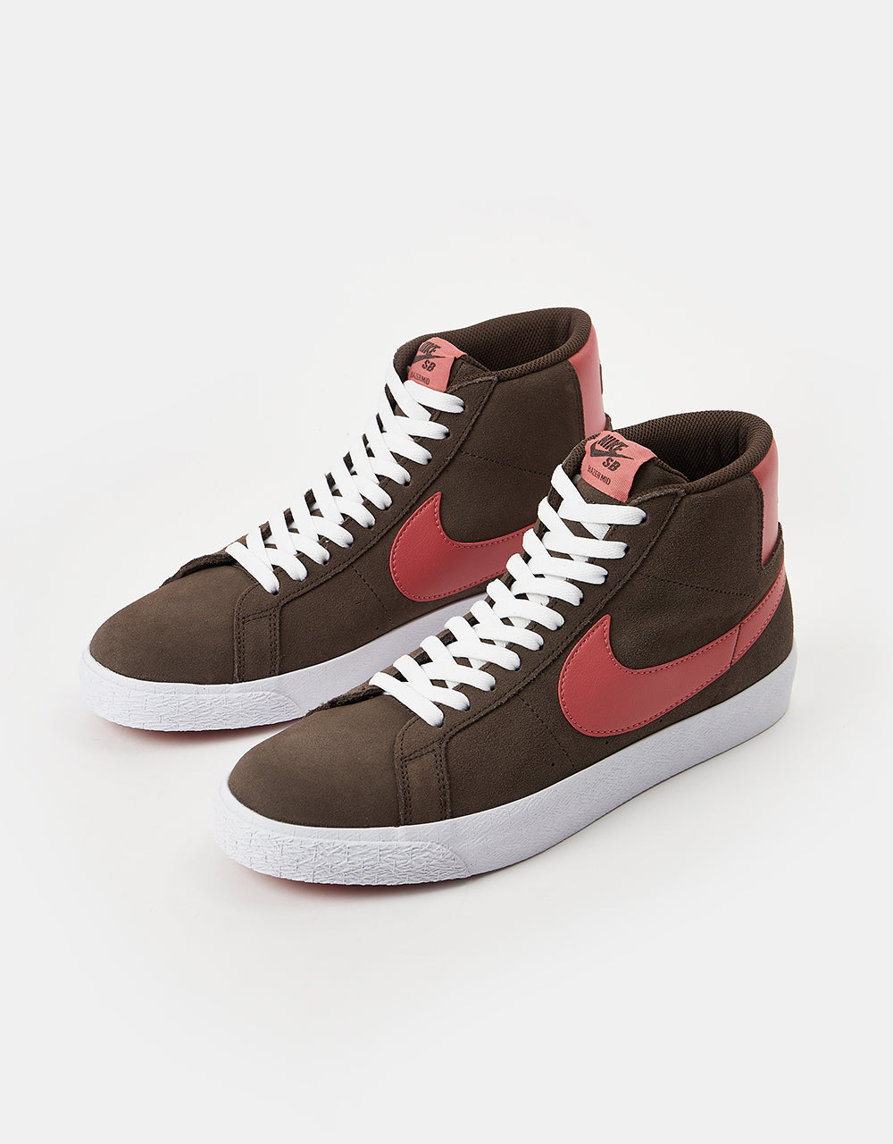 Nike SB Zoom Blazer Mid Chaussures de skate - Marron baroque/Adobe-Marron baroque-Blanc