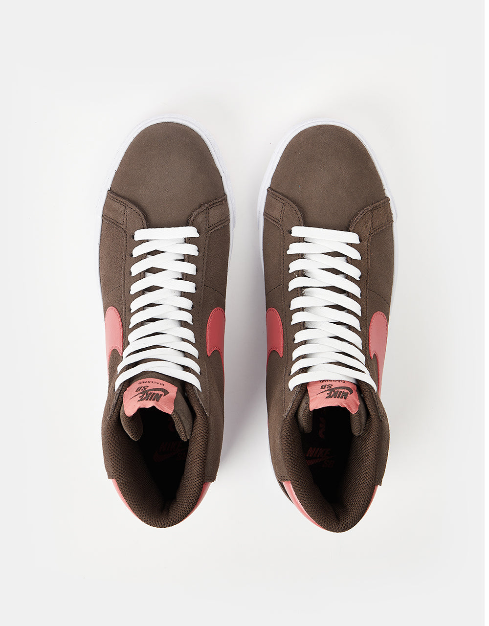 Nike SB Zoom Blazer Mid Chaussures de skate - Marron baroque/Adobe-Marron baroque-Blanc