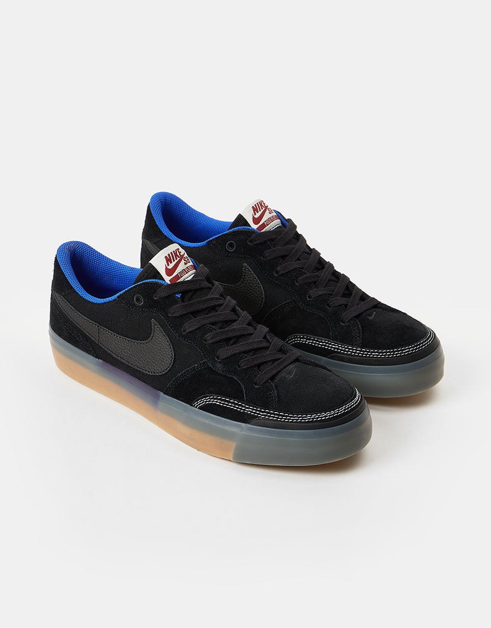 Nike SB Pogo Premium Skate Chaussures - Noir/Noir-Hyper Royal-Gum Marron Clair