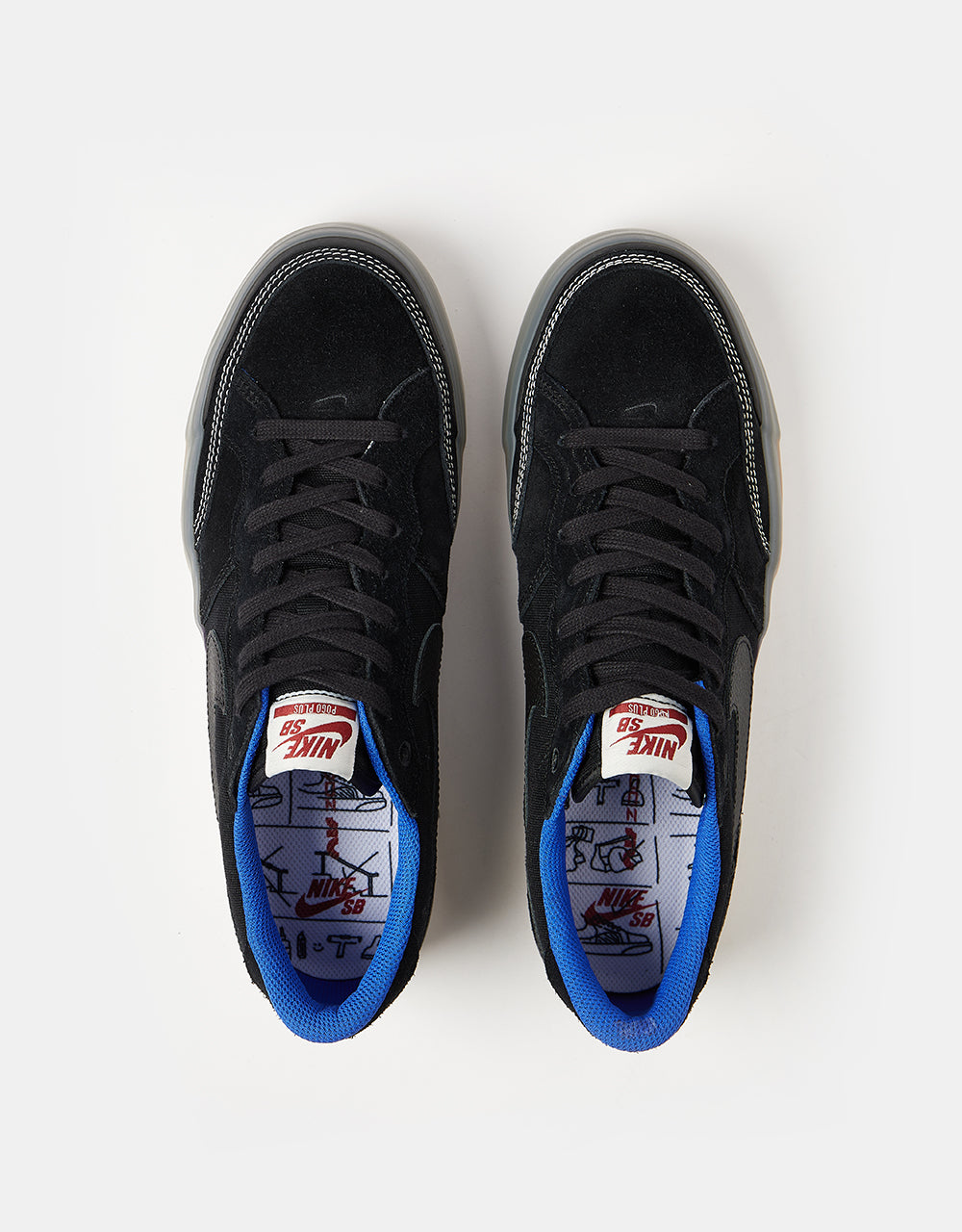 Nike SB Pogo Premium zapatos de skate - Negro/Negro-Hyper Royal-Gum Marrón claro