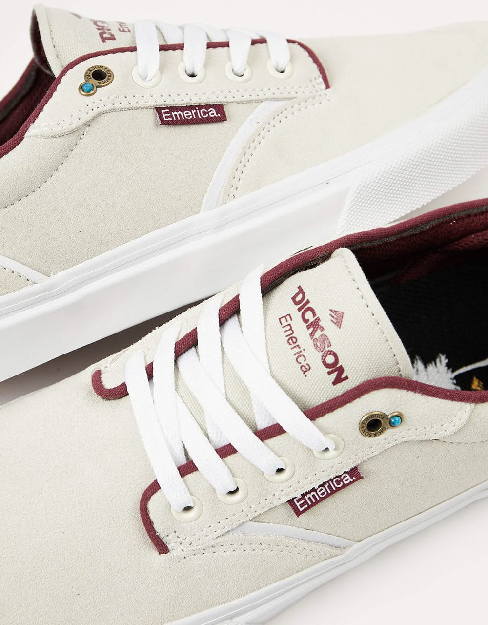 Emerica Dickson Skate Shoes - White