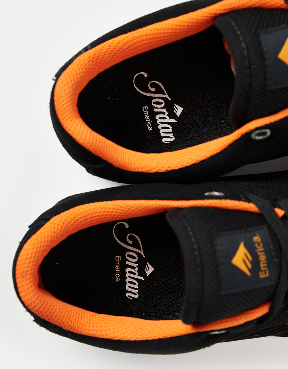 Emerica The Low Vulc Skate Shoes - Black/White/Orange