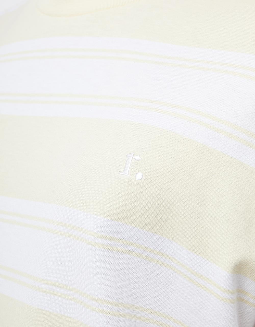 Route One Lewis Stripe L/S T-Shirt  - Cloud Cream/White