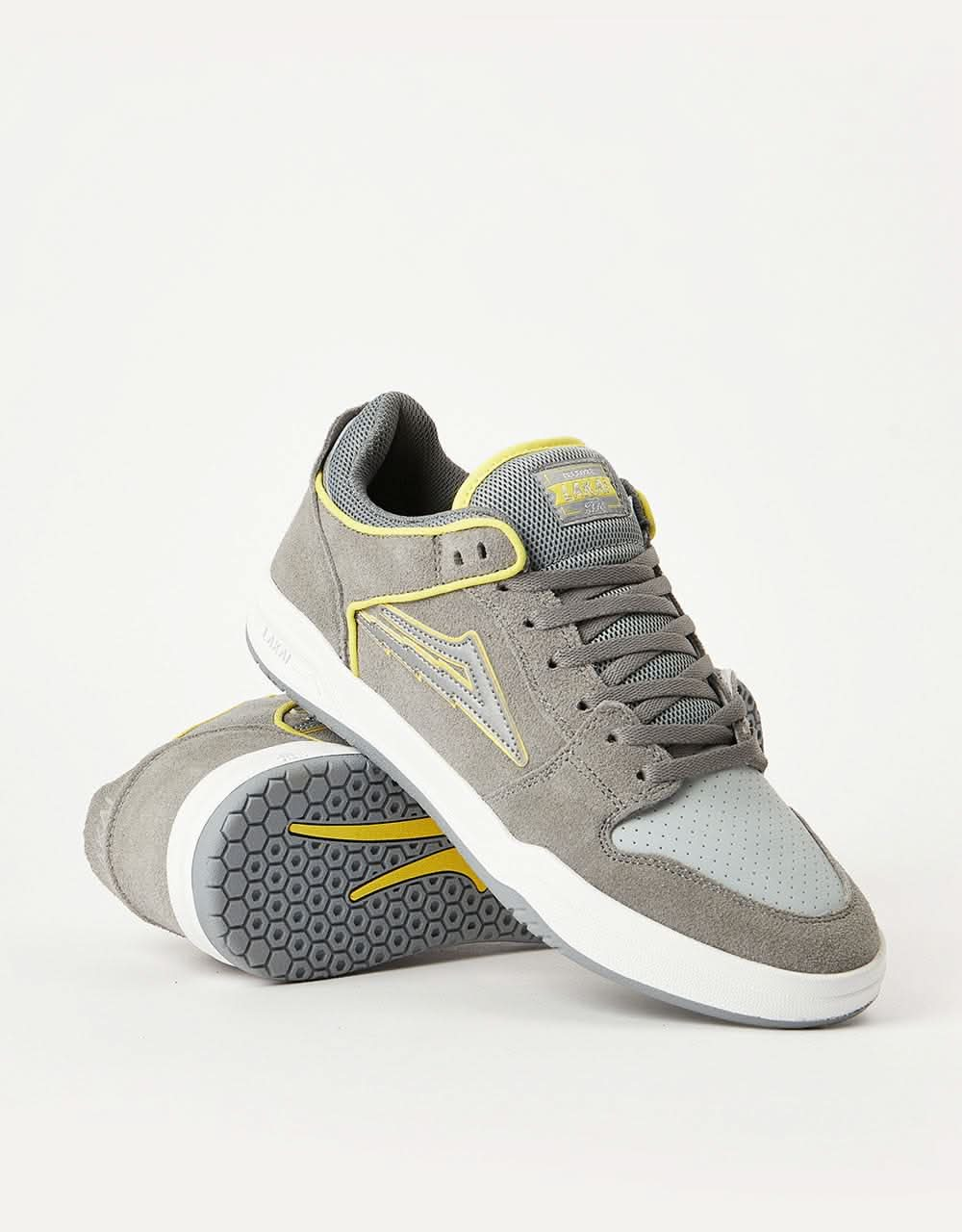 Lakai Telford Low Skate Shoes - Grey/Reflective Suede