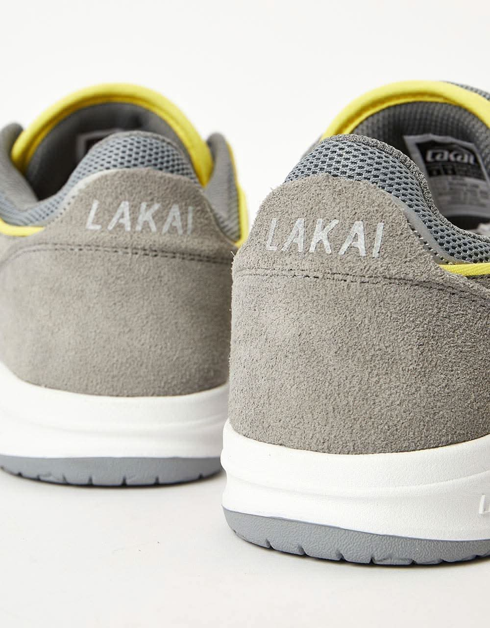 Lakai Telford Low Skate Shoes - Grey/Reflective Suede