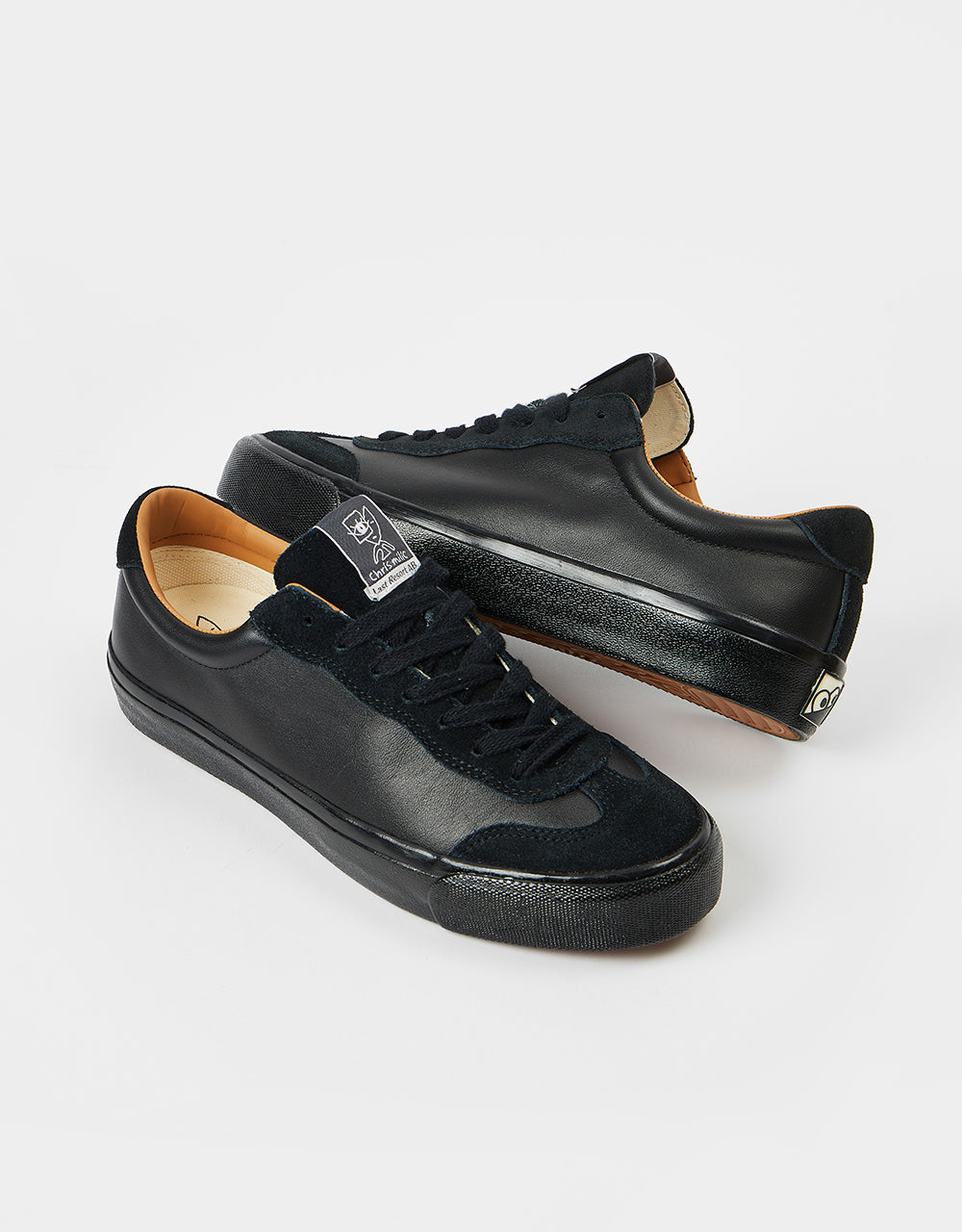 Last Resort AB VM004 Milic Cuir/Suède Lo Skate Chaussures - Duo Noir/Noir