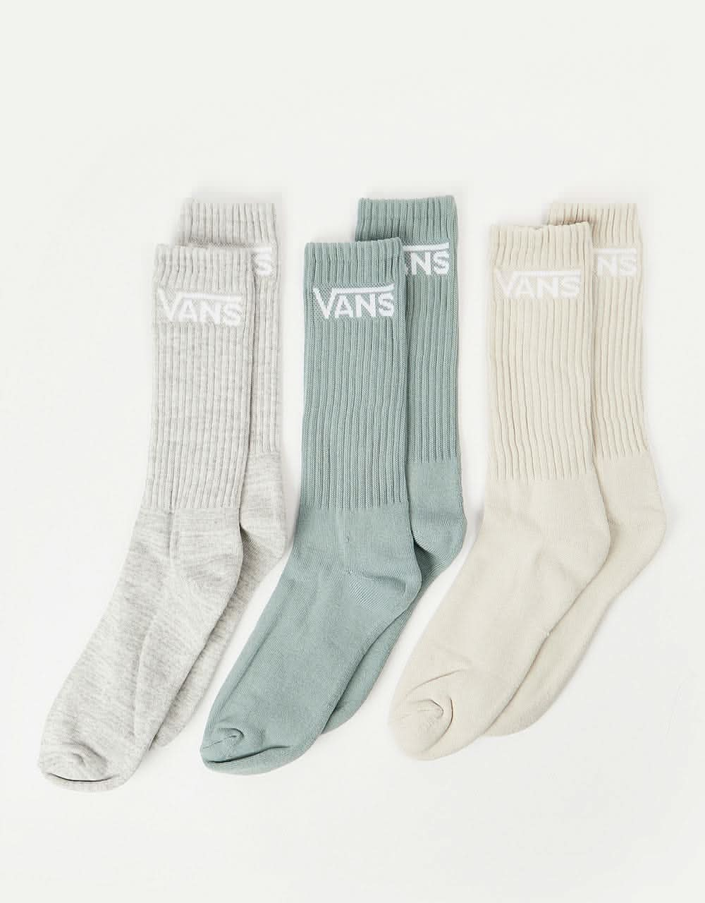 Vans Classic Crew 3 Pack Socks - Chinois Green