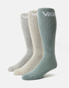 Vans Classic Crew 3 Pack Socks - Chinois Green