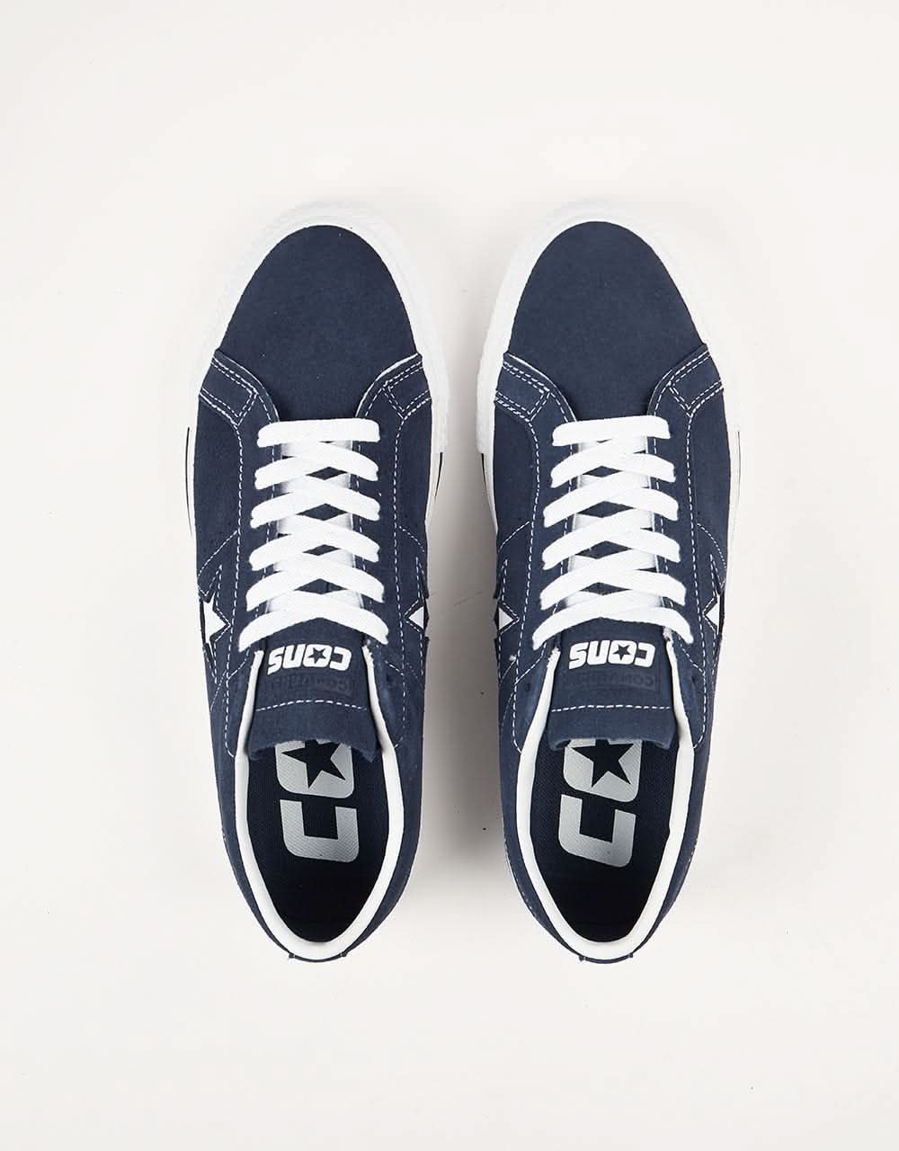 Converse One Star Pro Ox Classic Suede Skate Shoes - Navy/White/Black