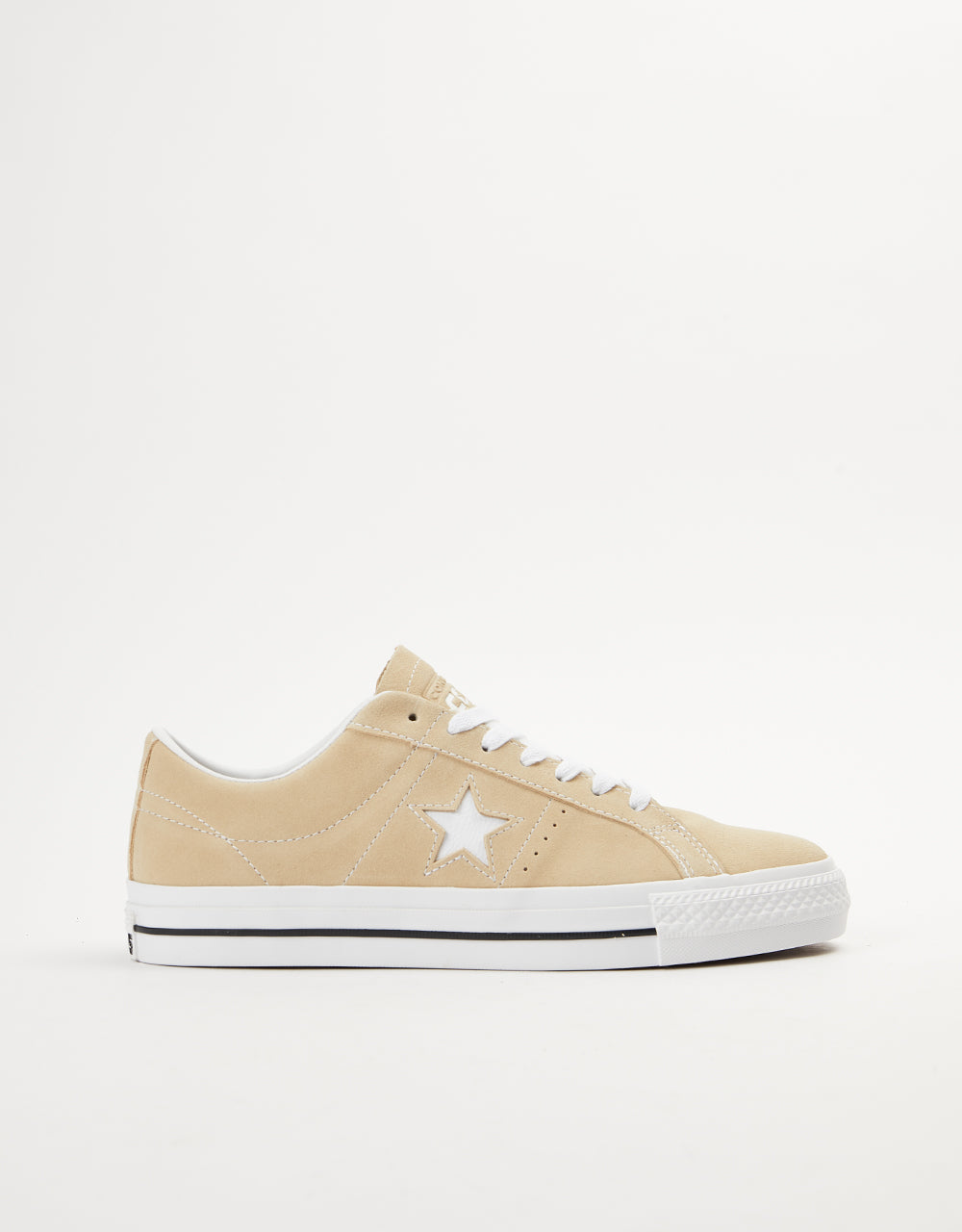 Scarpe da skate Converse One Star Pro Ox Classic in pelle scamosciata - Latte d'avena/Bianco/Nero