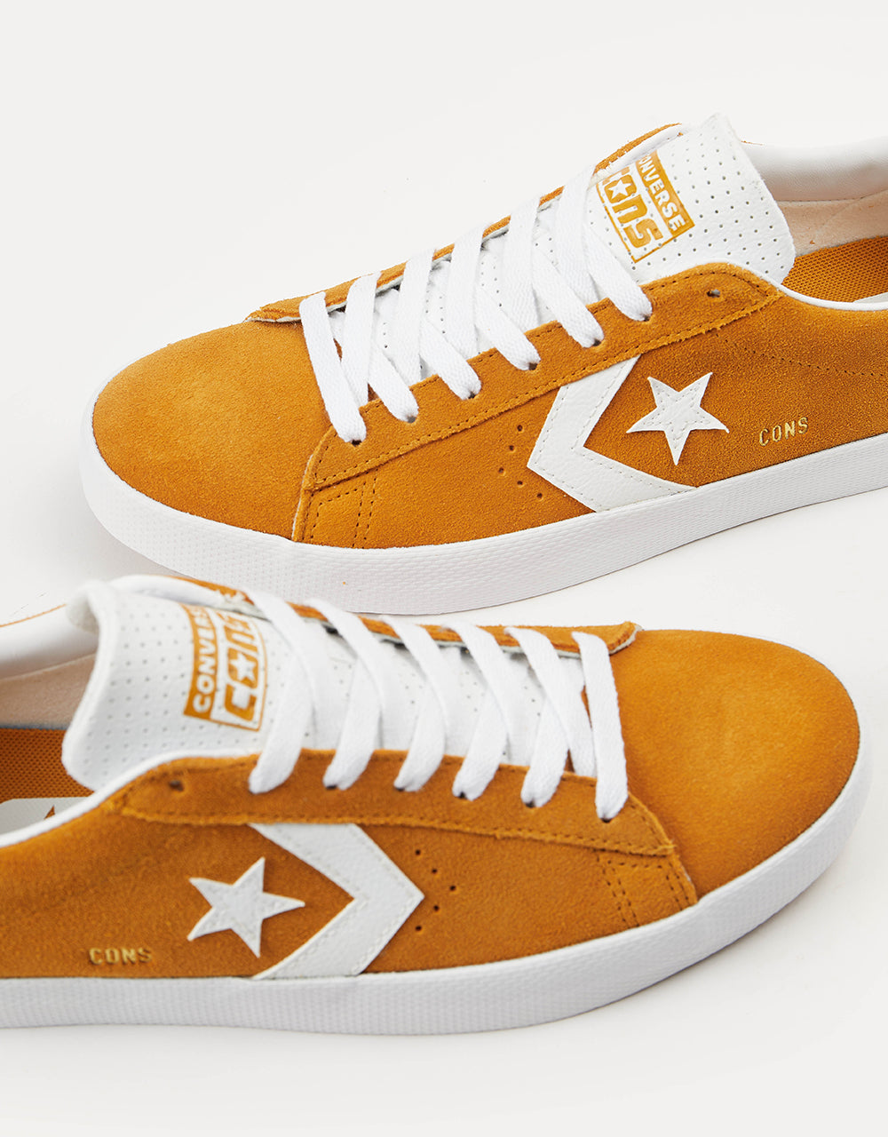 Converse PL Vulc Pro Ox Sommer-Skateschuhe - Goldene Sonnenuhr/Weiß/Weiß