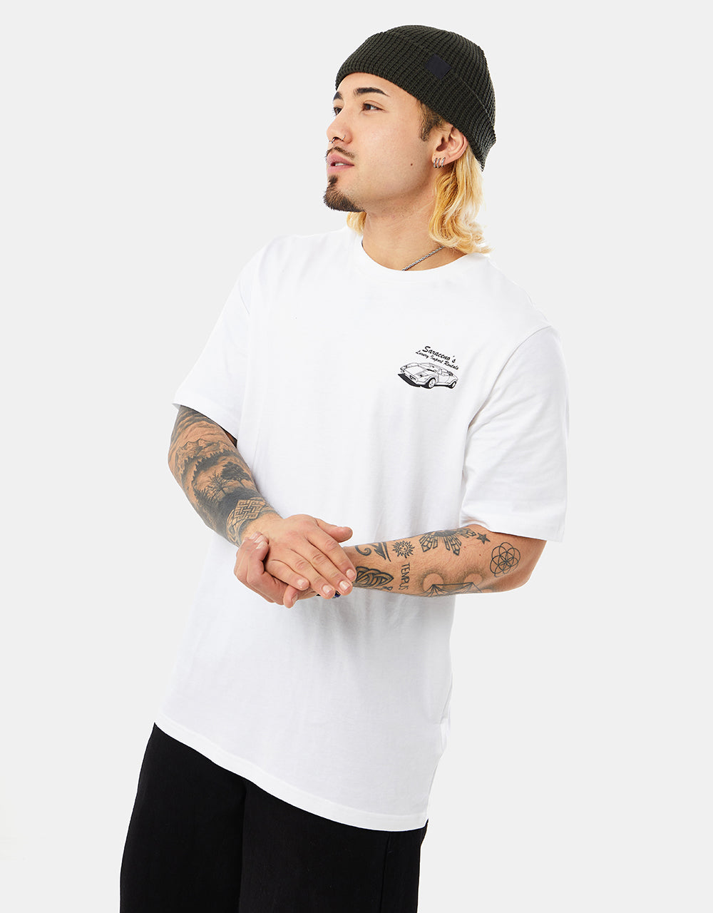 adidas BB Rider 'Zach' T-Shirt - White/Court Green/Black