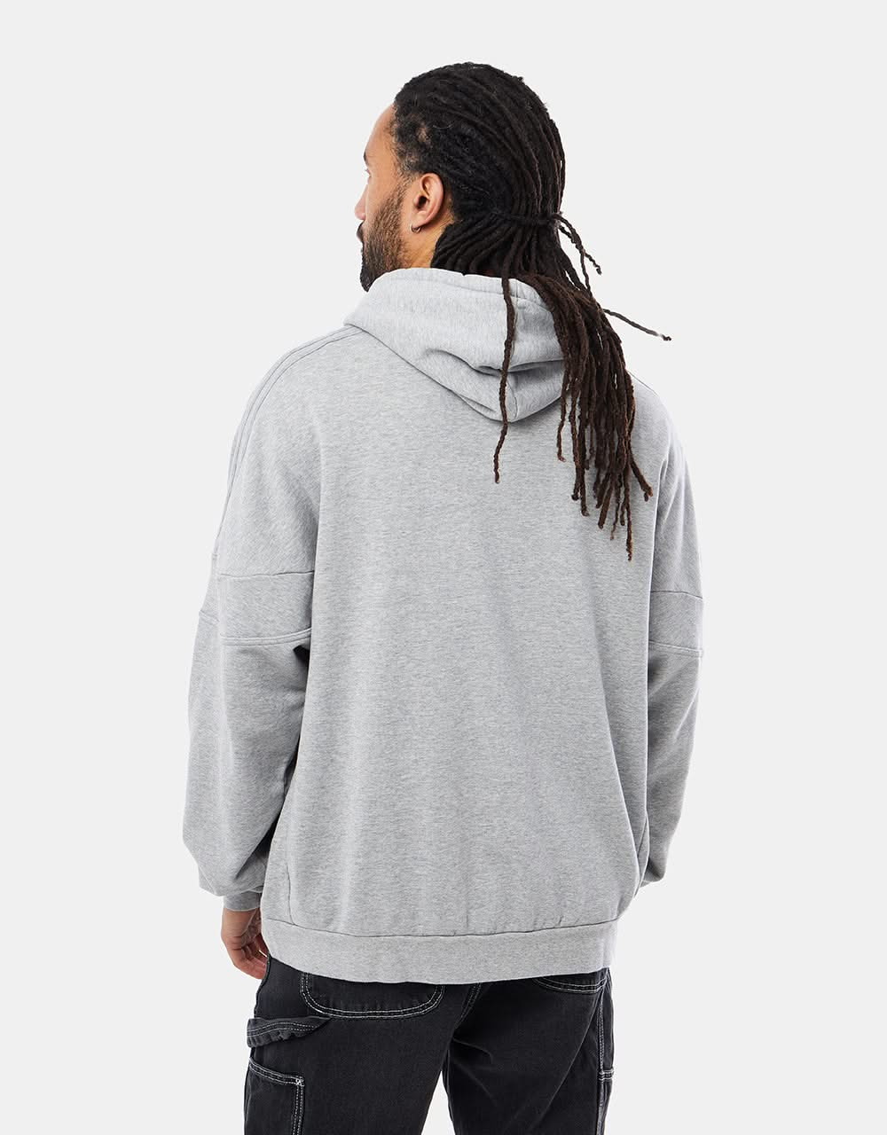 adidas Challenger Pullover Hoodie - Medium Grey Heather/White