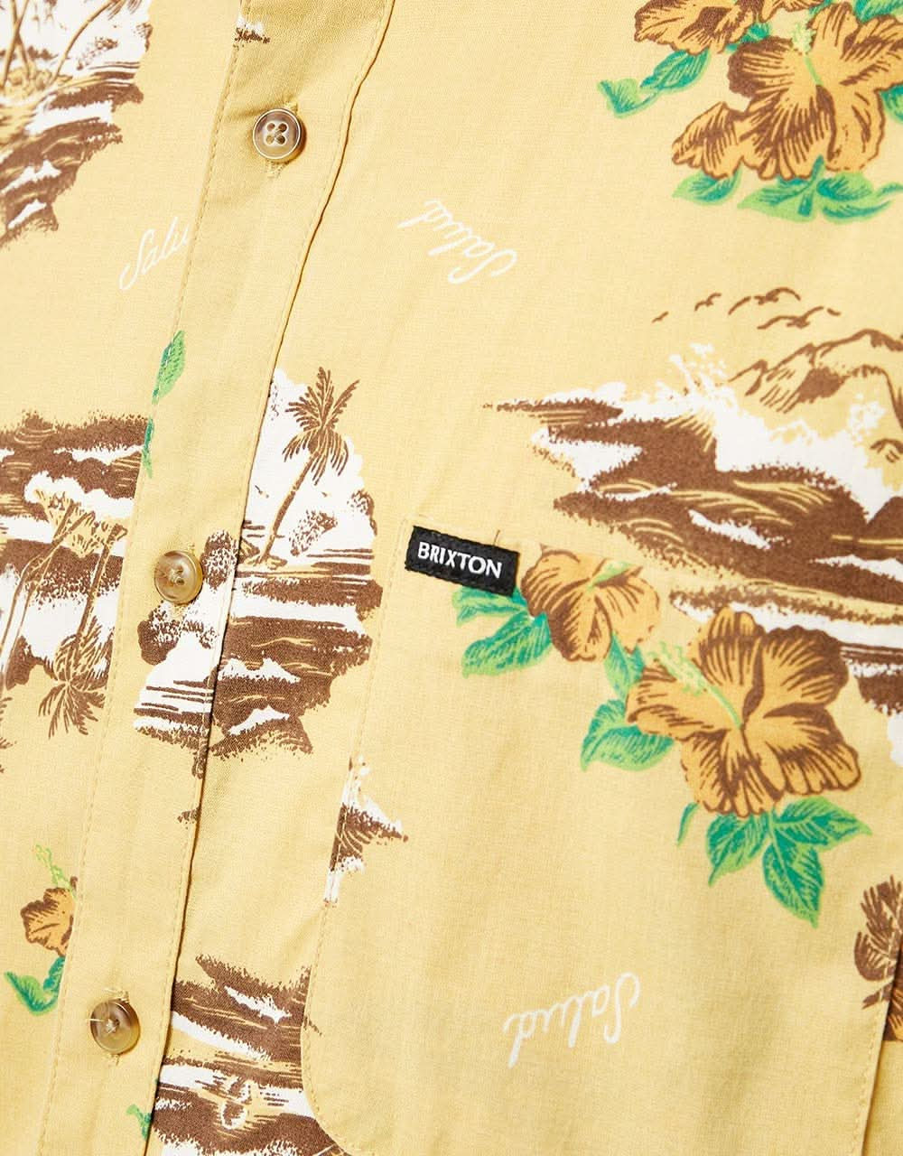 Brixton Charter Print Shirt - Straw/Paradise