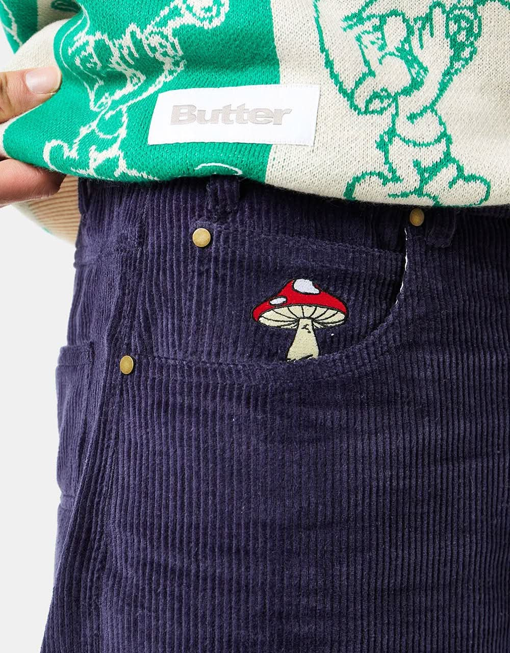 Butter Goods x The Smurfs Mushroom Corduroy Short - Indigo