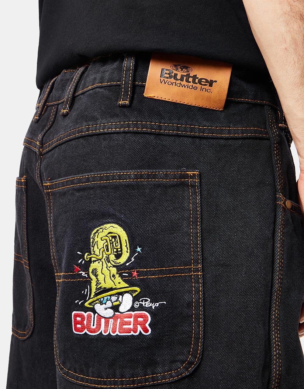 Butter Goods x The Smurfs Harmony Denim Pant - Washed Black