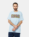 Krooked Sweatpants T-Shirt - Light Blue/Multi