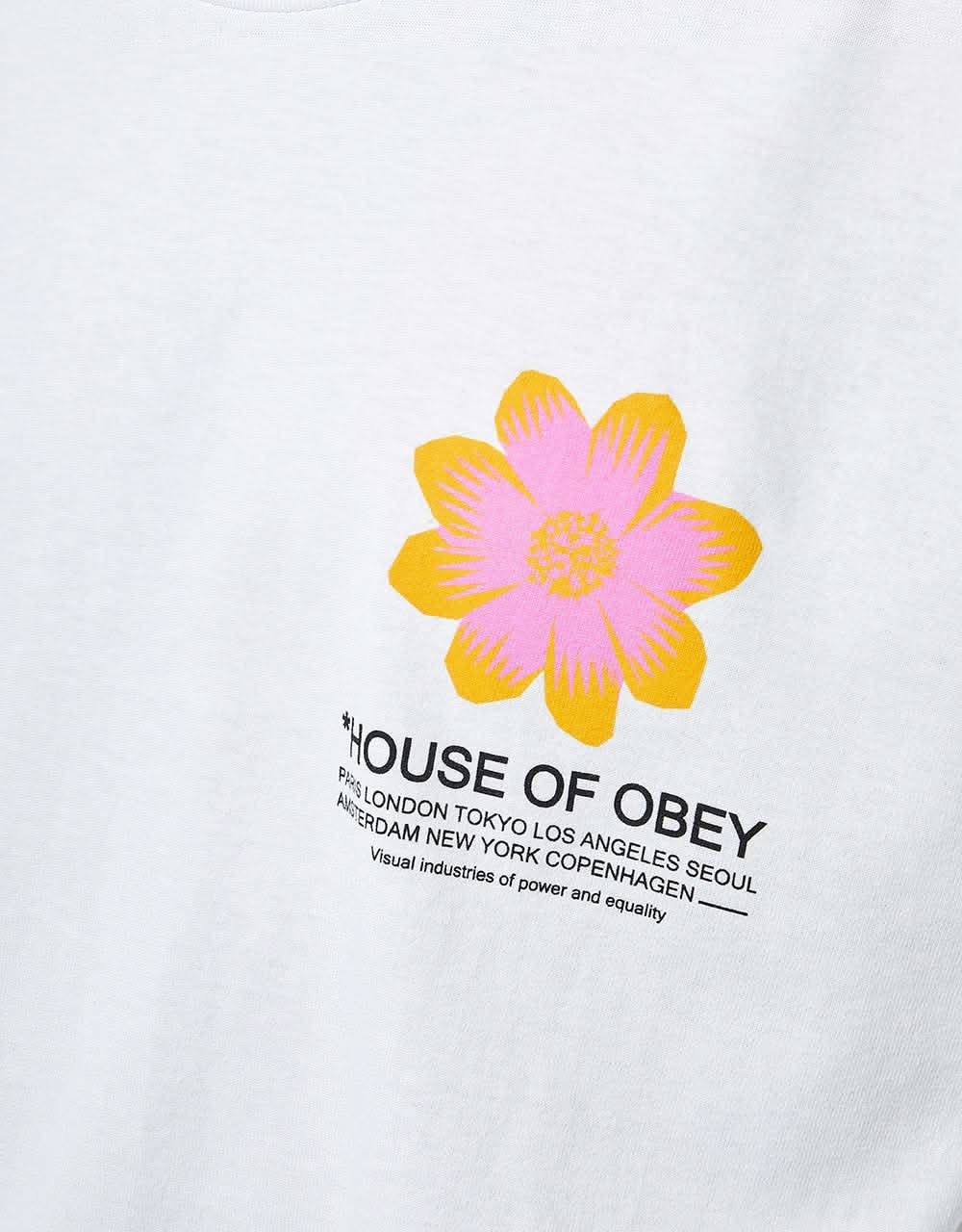 Obey House Of Flower Classic T-Shirt - White