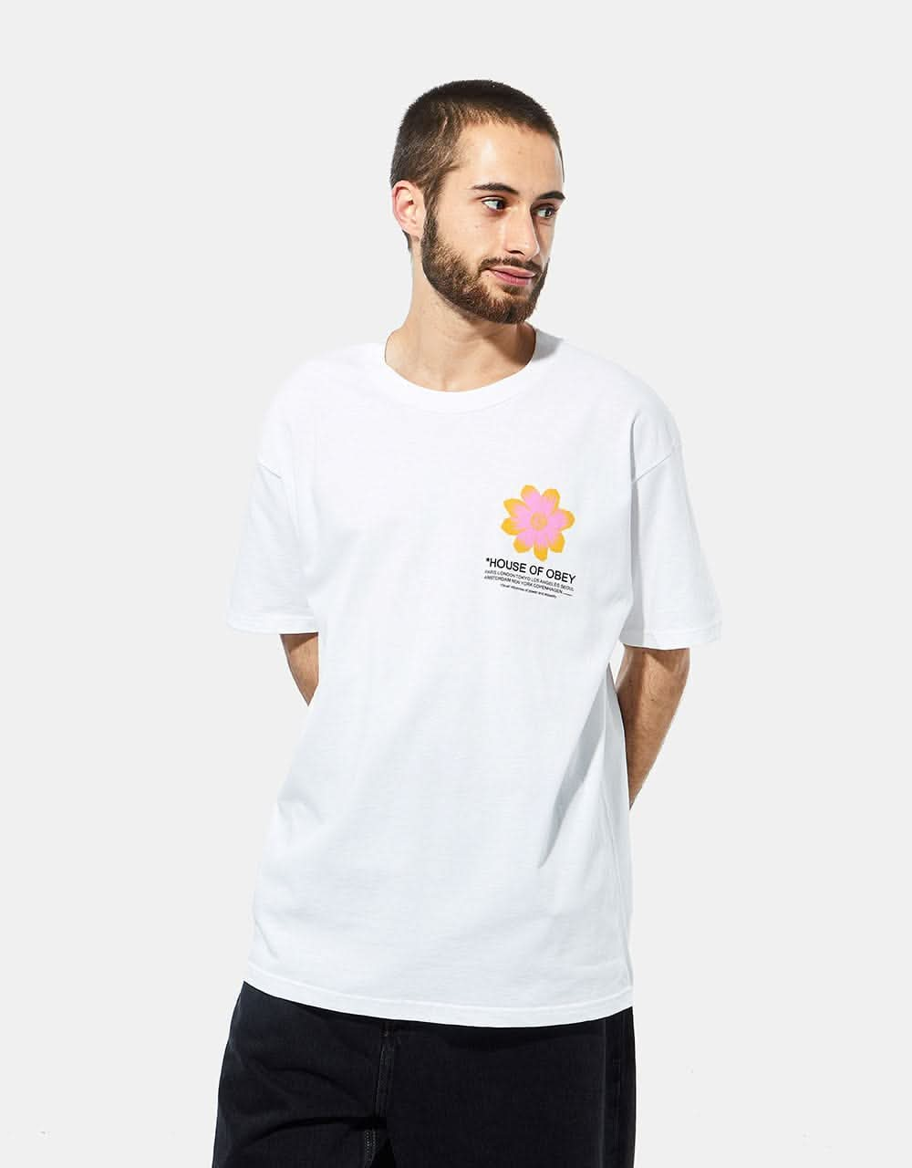 Obey House Of Flower Classic T-Shirt - White