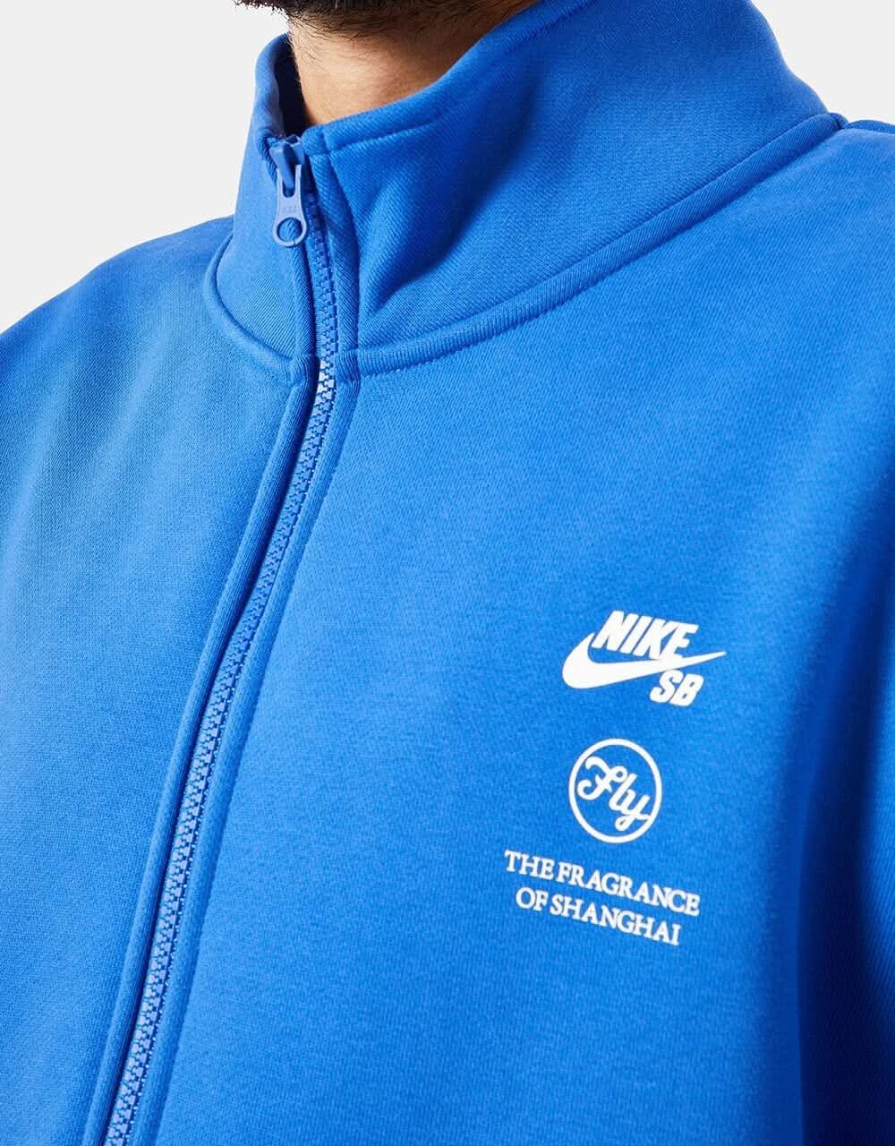 Nike SB x Fly Streetwear Half Zip - Game Royal/White