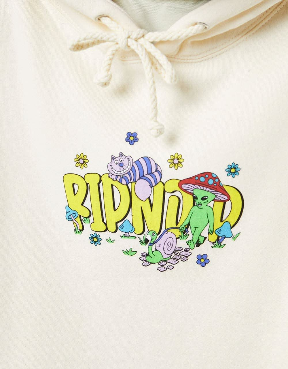 RIPNDIP Rabbit Hole Pullover Hoodie - Bone